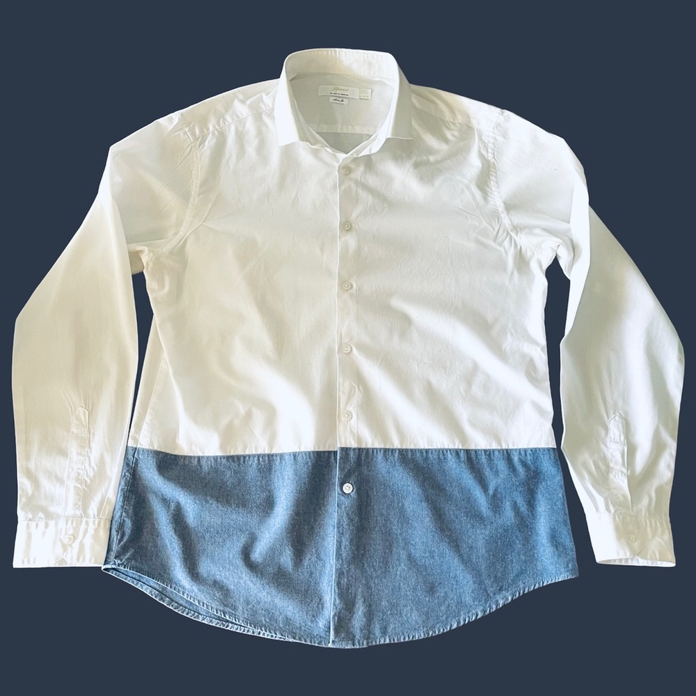 TOPMAN Color Block Dress Shirt